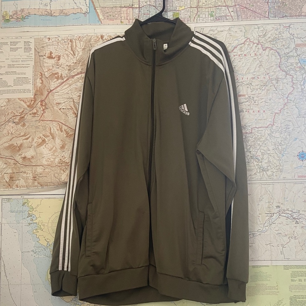 Adidas Men's Olive Track Jacket XXL